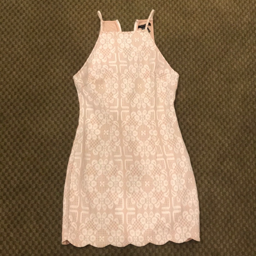 Tan white dress